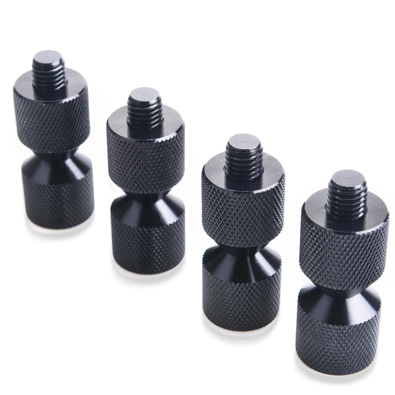 CNRAQR 1-1/8" Two Hole Pins 6061 Aluminum Lightweight Construction 2 Hole Flange Alignment Pin with Anodized Oxide Black Finish 4Pcs - Image 4